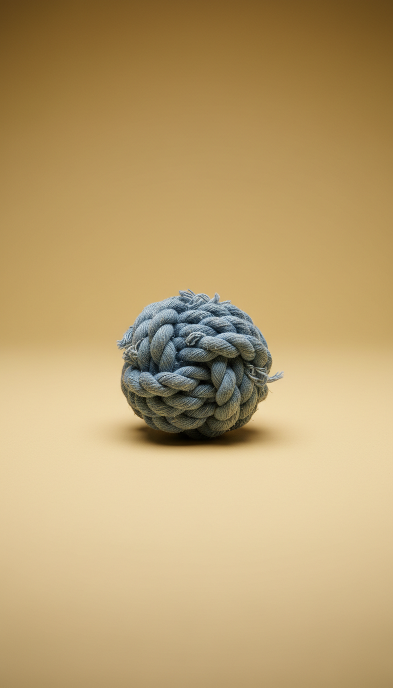 Artisan Rope Dog Toy in Faded Blue