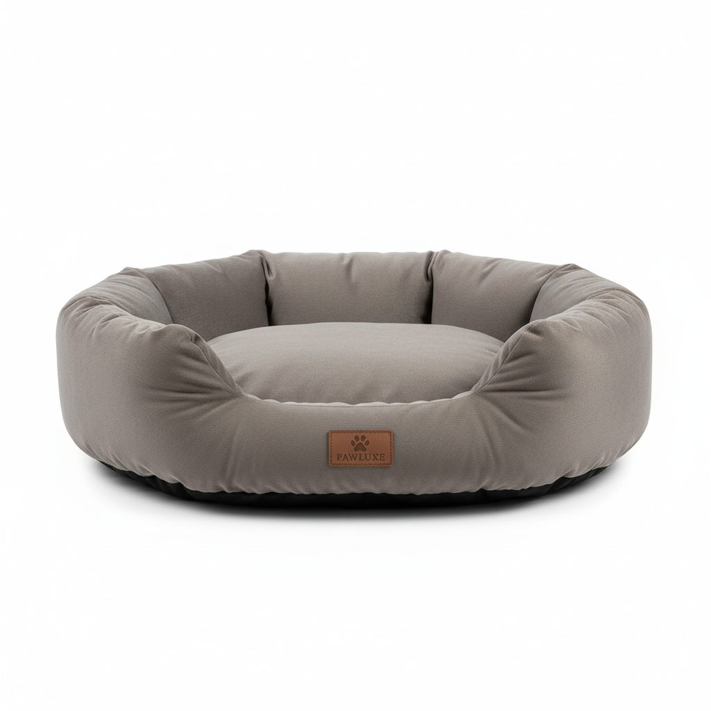 Premium Orthopedic Dog Bed with memory foam and plush bolster sides