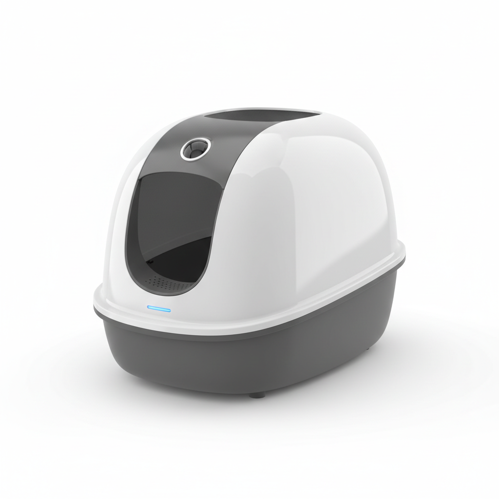 Self-Cleaning Automatic Litter Box with dome cover and sensor technology